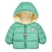 JHLZHS Toddler Girls Coats Kids Toddler Baby Girls Boys Winter Warm Thick Cotton Long Sleeve Bear Hooded Padded Clothes Coat Jacket Green 2-3 Years
