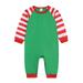 Clothes for Parents of Boys And Girls Infant Xmas Long Sleeve Striped Patchwork Romper Jumpsuit Pj S Sleepwear Clothes Outfit Family Matching Christmas Pajamas Sets