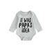 Newborn Baby Boy Girl Rompers Long Sleeve Onesie Funny Letter Print Fall Bodysuit