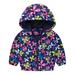 Deals Clearance under 5.00 Lindreshi Winter Coats for Toddler Girls and Boys Toddler Kids Baby Boys Girls Fashion Cute Flowers Car Pattern Windproof Jacket Hooded Coat