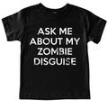 Wiueurtly Long Sleeve T Shirt Boys ASK ME ABOUT MY ZOMBE Children s Novelty Funny Humor Flip T Shirt Round Neck Short Sleeved T Shirt 3 To 14 Years Old Children