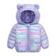 Baby Girl Jackets 12 Months-5 Years Baby Puffer Jacket with Cute Hooded Waterproof Coats Lightweight Puffer Jacket for Baby Kids Casual Zip Up Reflection Puffer Coat Toddler Girl Clothes Winter