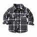 Baby Deals!Toddler Girl Clothes Clearance Toddler Boy Girl Fall Flannel Shirt Kid Baby Long Sleeve Button Down Plaid Shirts Long Flannel Jacket Little Girls Winter Shirts Clearance 3 Months-10 Years