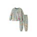 ZHAGHMIN Casual Baby Girl Autumn Printed Clothes Toddler Sleepwear Long Sleeve Round Neck Tops Trousers Pants for Children Two Piece Set AG Size140