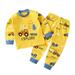 Savings Clearance 2024! Funicet Toddler Pajamas Baby Boys Girls Pajamas Tee and Pant 2-Piece PJ Set 1-Yellow 2 Years
