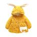 Boys Clothing Clearance Baby Girls Winter Coat Jacket Outerwear with Rabbit Ears Hood and Heart-Shaped Bag Toddler Kids Thicken Warm Hooded Jacket Save Big