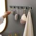 Ersazi Coat Rack Wall Mounted - 6 Hooks Heavy Duty For Hanging Adhesive Hooks Utility Hooks For Organizing Living Room Dormitory And Bathroom Supplies On Clearance Gray