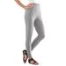 Plus Size Women's Ankle-Length Essential Stretch Legging by Roaman's in Heather Grey (Size 3X) Activewear Workout Yoga Pants