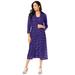 Plus Size Women's Lace & Sequin Jacket Dress Set by Roaman's in Midnight Violet (Size 40 W) Formal Evening