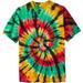 Plus Size Women's Lightweight Tie-Dye Crewneck Tee by KingSize in Rasta Tie Dye (Size 9XL)