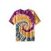 Plus Size Women's Lightweight Tie-Dye Crewneck Tee by KingSize in Sand Storm Tie Dye (Size 8XL)