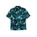 Plus Size Women's KS Island Printed Rayon Short-Sleeve Shirt by KS Island in Black Palm (Size 4XL)