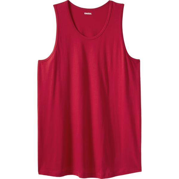 plus-size-womens-shrink-less™-lightweight-longer-length-tank-by-kingsize-in-red--size-5xl--shirt/