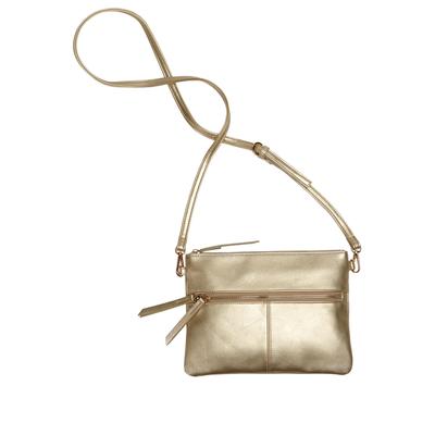 Plus Size Women's 3-In-1 Crossbody Bag by Accessories For All in Gold