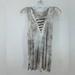 American Eagle Outfitters Tops | Aeo Acid Wash Y2k Gray White Tie Dye Boho Tank Top Xs Soft Viscose Blend | Color: Gray/White | Size: Xs