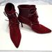 Nine West Shoes | Nine West Wine Leather Boot 9m | Color: Red | Size: 9