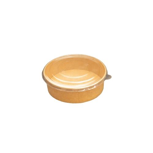 Commerline 1100 ml Bio Salatschalen 100 Stück Salatboxen mit Deckel Kraft