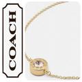 Coach Jewelry | Coach Open Circle Slider Bracelet- Gold/Pink, Bnwt | Style No. F67072 | Color: Gold/Pink | Size: 9"