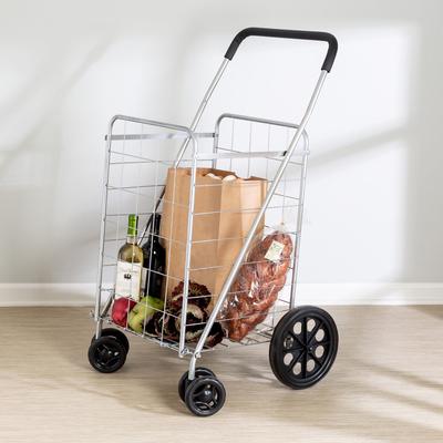 Chrome 4-Wheel Folding Utility Cart by Honey-Can-Do in Chrome