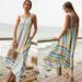 Anthropologie Dresses | By Anthropologie Awning Striped Maxi Dress | Color: Blue | Size: Various