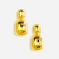 J. Crew Jewelry | J.Crew Oversized Faceted-Crystal Drop Earrings | Color: Brown/Gold | Size: Os