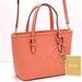 Michael Kors Bags | Michael Kors Xsmall Carryall Convertible Top Zip Tote Sherbert Color | Color: Orange/Pink | Size: Xsmall 10.75" W X 7.5" H X 4" D