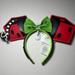 Disney Accessories | Disney Oogie Boogie Bash 2023 Minnie Mouse Ears Headband | Color: Green/Red | Size: Os