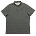 Nike Shirts | Nike Golf Polo Shirt Mens 2xl Aeroreact Short Sleeve Snap Button Gray Striped | Color: Gray | Size: Xxl