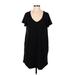 MTS Casual Dress - Shift: Black Solid Dresses - Women's Size Medium