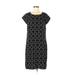Merona Casual Dress - Shift Scoop Neck Short sleeves: Black Dresses - Women's Size Medium