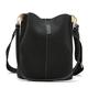 Crossbody Bag for Women Vintage Bucket Tote PU Leather Shoulder Bag Handbags with Adjustable Strap Retro Messenger Bags Black