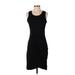 Nine West Casual Dress - Party Scoop Neck Sleeveless: Black Solid Dresses - Women's Size Small