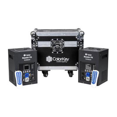 ColorKey Used Dazzler FX Cold Spark Machine Bundle with Road Case (2-Pack, Black) CKU-7702