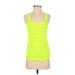 Nike Active Tank Top: Green Color Block Activewear - Women's Size X-Small