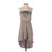 Express Casual Dress - High/Low: Tan Tortoise Dresses - Women's Size Small