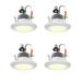 AKIHE 4" Selectable Color Temperature Dimmable LED Retrofit Recessed Ceiling Lighting Kit in White | 6.1 H x 5.1 W in | Wayfair