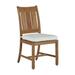 Summer Classics Croquet Patio Dining Side Chair w/ Cushions Wood in Brown/Gray | Wayfair 28314+C0314219N