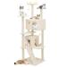 Archie & Oscar™ Lizzie Cat Tree Tower w/ Scratching Post Kitten House Condo Pet Activity Center in Gray/White | 77" H x 22" W x 23.5" D | Wayfair