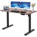 Inbox Zero Mahaut Height Adjustable Electric Standing Desk Wood/Metal in Brown | 45.67" H x 48" W x 24" D | Wayfair