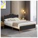 House of Hampton® Jaylany Tufted Platform Bed Fur/Upholstered/Metal & /Metal in Black | 43.31 H x 57.09 W x 78.35 D in | Wayfair
