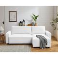 White Sectional - Latitude Run® Brijida 95.66" Upholstered Sectional&Sofa Bed, Sleeper Sofa for Living Room | 34 H x 81 W x 55 D in | Wayfair