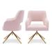 Armchair - Westin Outdoor Farmhouse Upholstered Swivel Armchair Fabric in Pink | 33.8 H x 23.6 W x 22 D in | Wayfair IA4004-DP-2