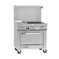 Southbend S36D-1GL 36" 4 Burner Commercial Gas Range w/ Griddle & Standard Oven, Liquid Propane, Stainless Steel, Gas Type: LP