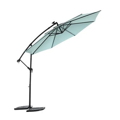 10 FT outdoor sunshade umbrella, half of the courtyard sunshade umbrella for sun and rain protection, with LED lights
