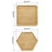 Bamboo Coaster Natural Wooden Drink Coasters Square and Hexagon - Wood color