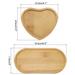 Bamboo Coaster Natural Wooden Drink Coasters Heart And Oval - Wood color