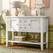 Cambridge Series Sideboard Table with Shelf, Console Table Dining Room Server, Entry Table Buffet Cabinet Sofa Table, White