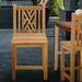 Teak Wood Chippendale Outdoor Patio Counter Stool without Arms