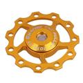 vibratepet Rear Derailleur Pulley Bicycle Guide Wheel Pulley Rear Bike Derailleurs Mountain Bike Bike Derailleur Pulley Golden