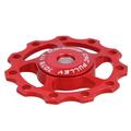 vibratepet Rear Derailleur Pulley Bicycle Guide Wheel Pulley Rear Bike Derailleurs Mountain Bike Bike Derailleur Pulley Red